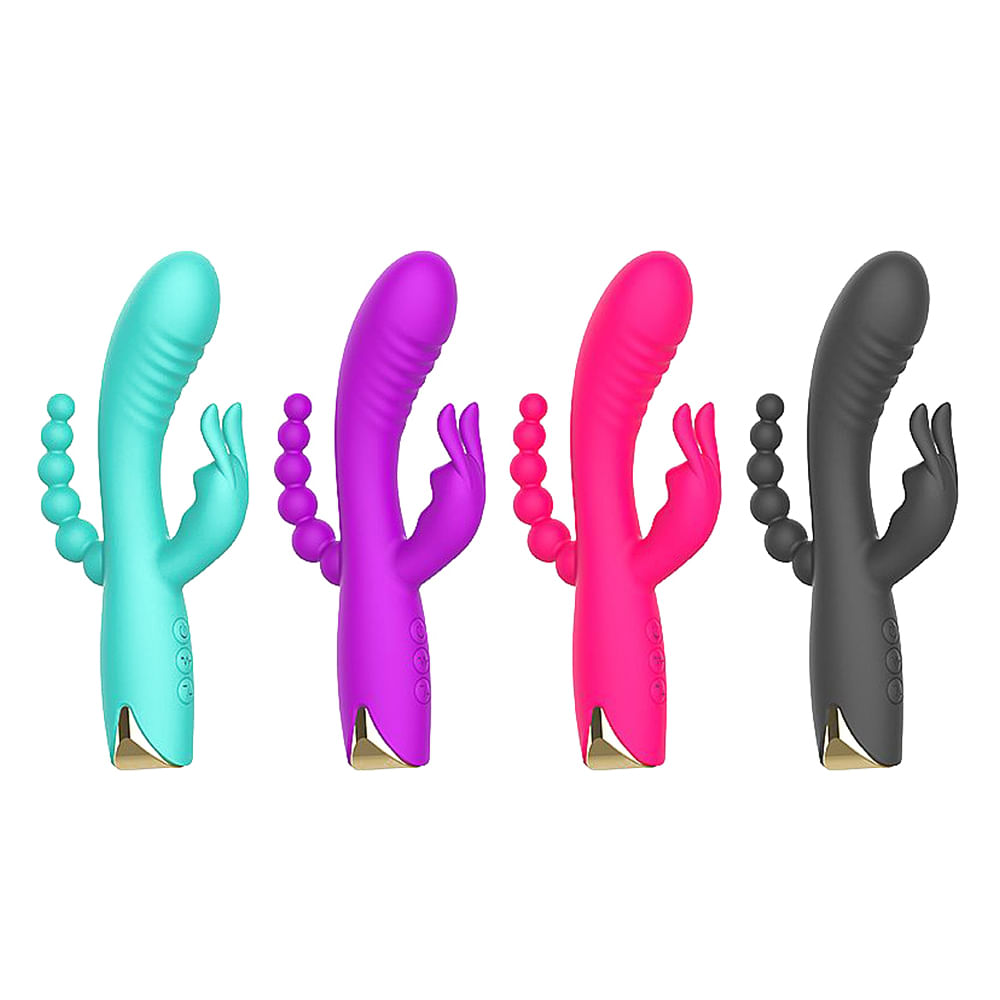 NV Toys Vibrador com Estimulação Tripla Ponto G Clitóris e Anus com 10 Modos de Vibração Sexy Import