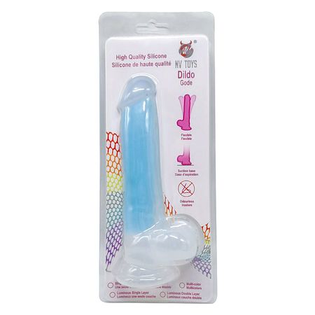 NV Toys Dildo Gode Prótese com Ventosa Fluorescente 19x3,5 cm Sexy Import