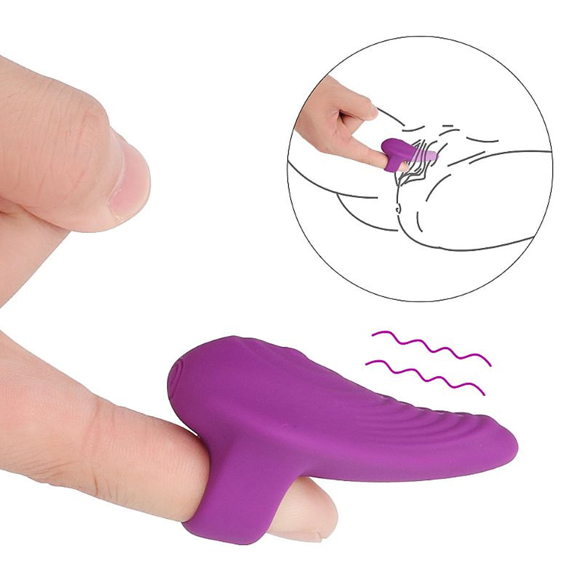 S-Hande Finger Dedeira Estimuladora com Cápsula Vibratória Miss Collection