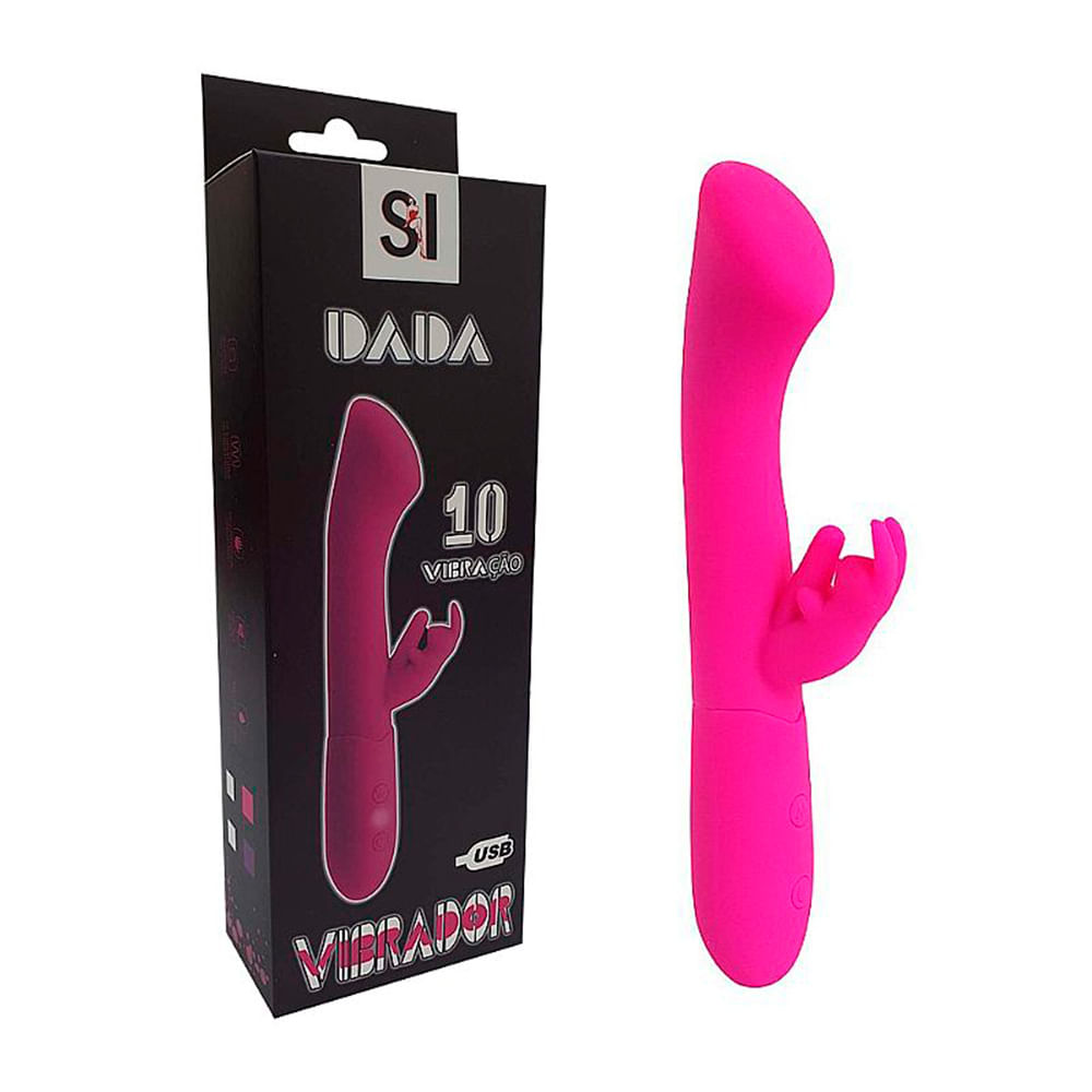 Dada Vibrador Ponto G com Estimulador de Clitóris com 10 Modos de Vibração Sexy Import