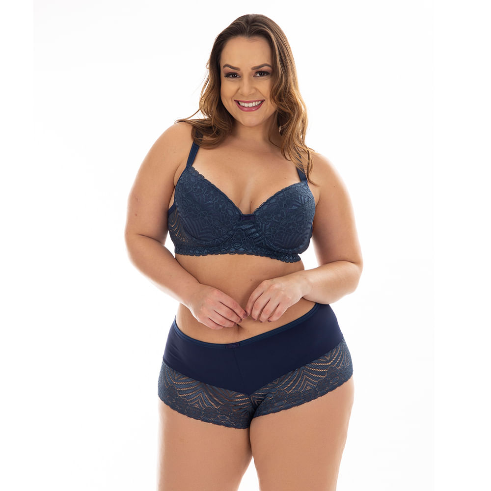 Conjunto Joseli Plus Size com Detalhes em Renda Patitex