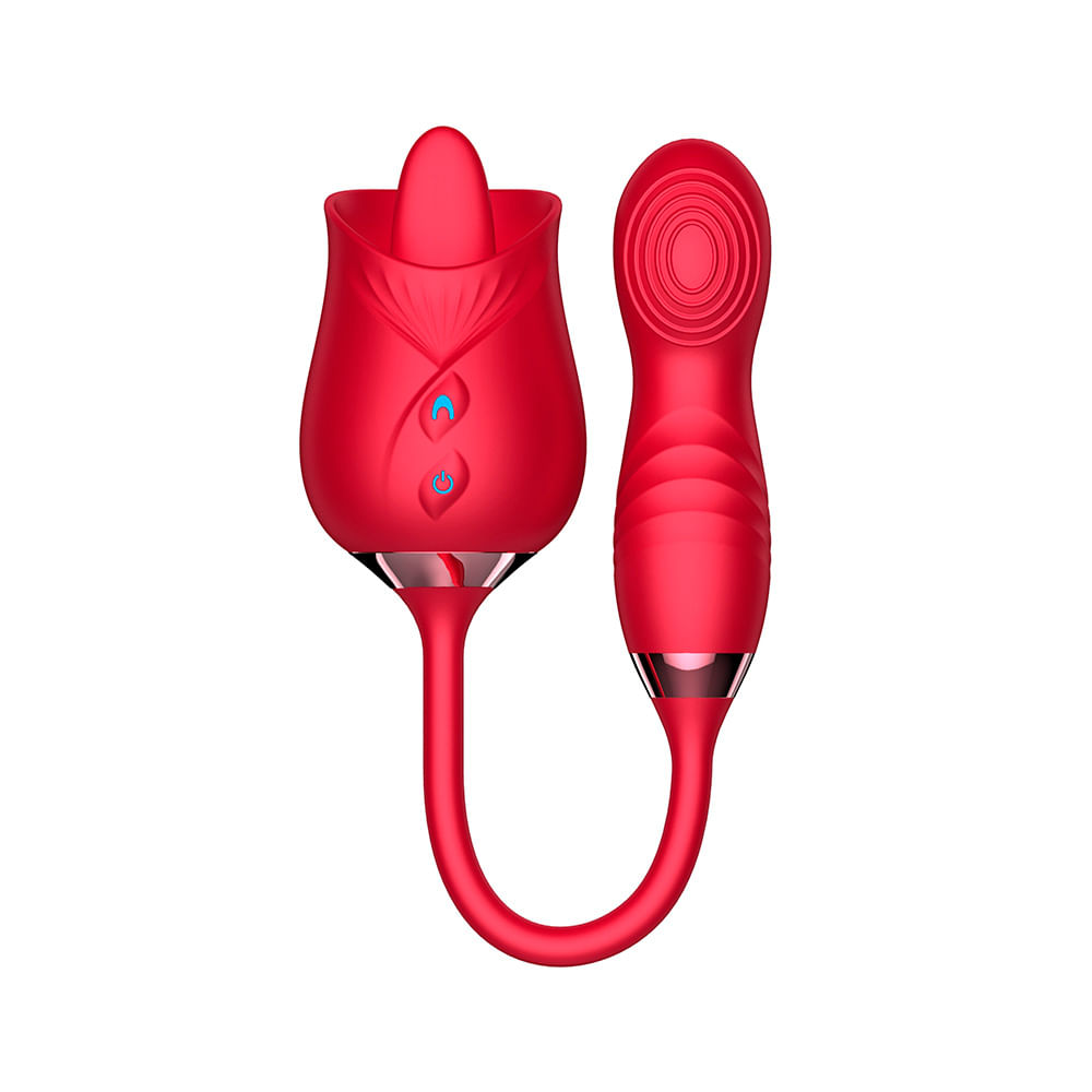 Vibrador Duplo com 10 Movimentos de Língua e Pulsação Vip Mix