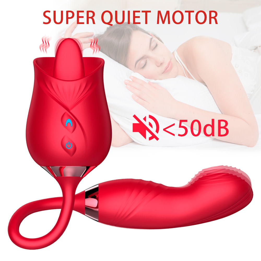 Vibrador Duplo com 10 Movimentos de Língua e Pulsação Vip Mix