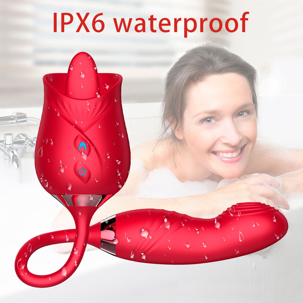 Vibrador Duplo com 10 Movimentos de Língua e Pulsação Vip Mix