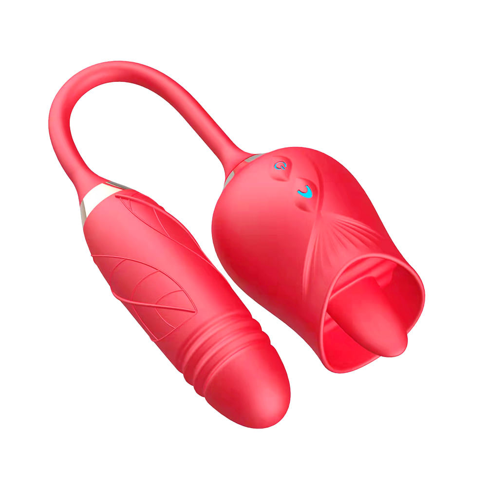 Vibrador Duplo com 10 Modos de Movimentos de Língua, Vibração e Vai e Vem com Aquecimento Vip Mix Vibrador Duplo com 10 Modos de Movimentos de Língua, Vibração e Vai e Vem com Aquecimento Vip Mix