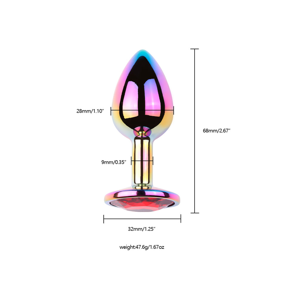 Plug Anal Colorido com Pedra Redonda Vip Mix