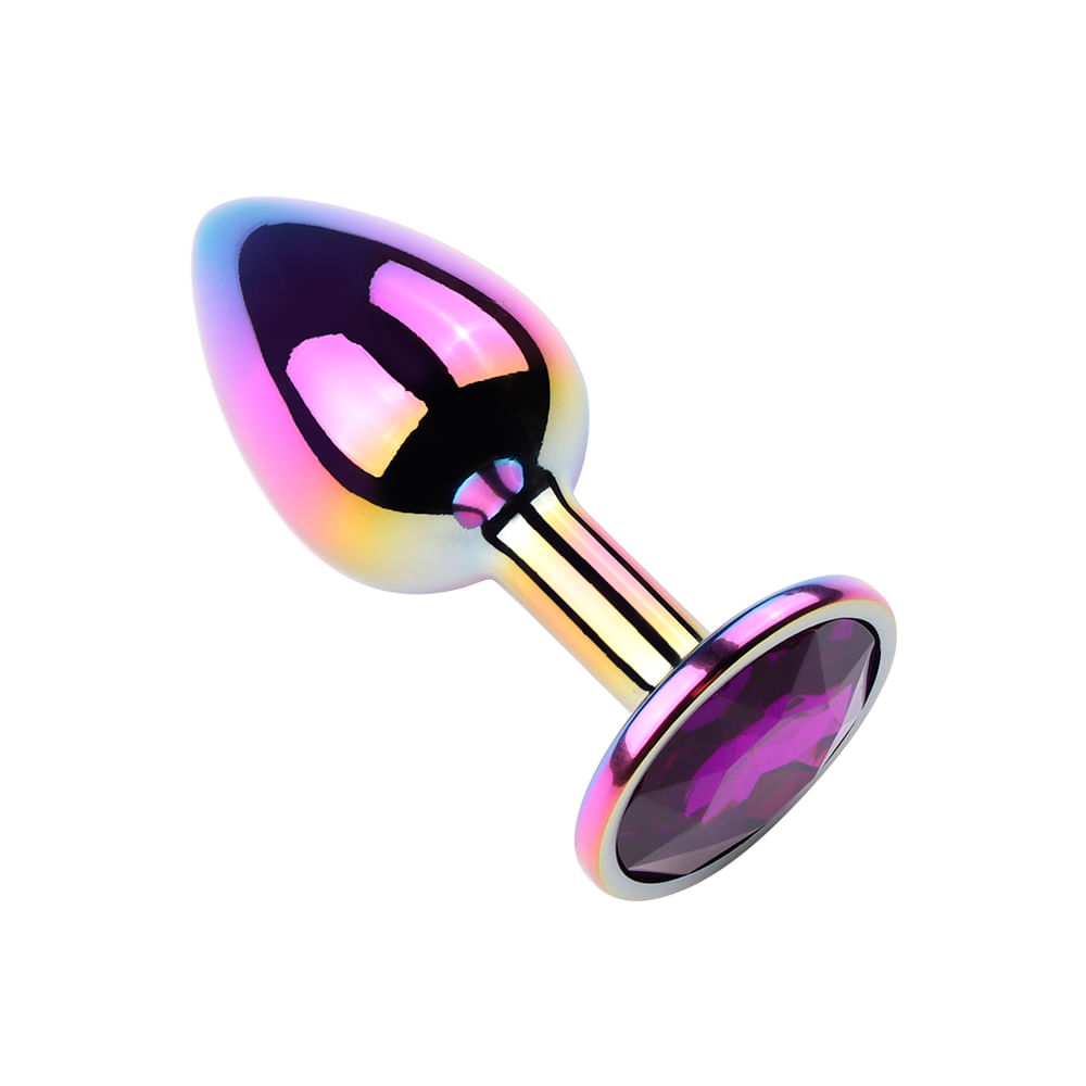 Plug Anal Colorido com Pedra Redonda Vip Mix