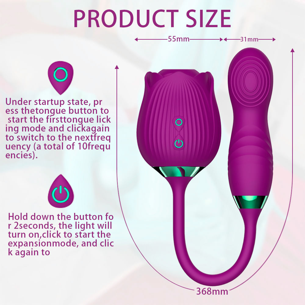 Vibrador Duplo com 10 Modos de Vibração e Pulsação Vip Mix