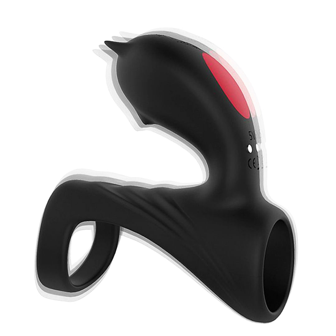Hi Fun S-Hande Anel Peniano com Estimulador de Clitoris com 9 Modos de Vibração Sexy Import