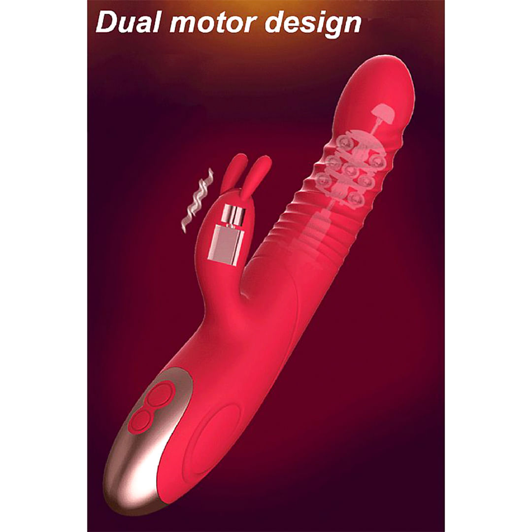 Libo Vibrador Coelho com 8 Modos de Vibração e 3 Velocidade de Vai e Vem Sexy Import