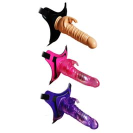 Cinta Peniana com Vibrador Estimulador de Clitóris Coelho com 10 Modos de Vibração Sexy Import