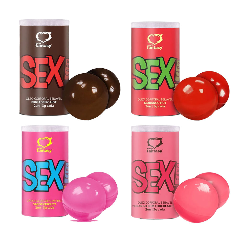 Sex Caps Hot Cápsulas Beijáveis com 2 unidades Sexy Fantasy