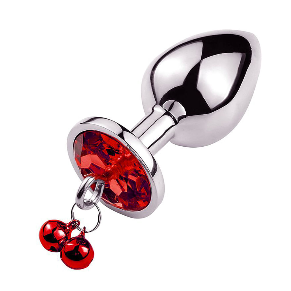 Plug Anal de Ao com Sino Tamanho M Sexy Import em 10X Sem Juros Plug Anal de Ao com Sino Tamanho M Sexy Import em 10X Sem Juros