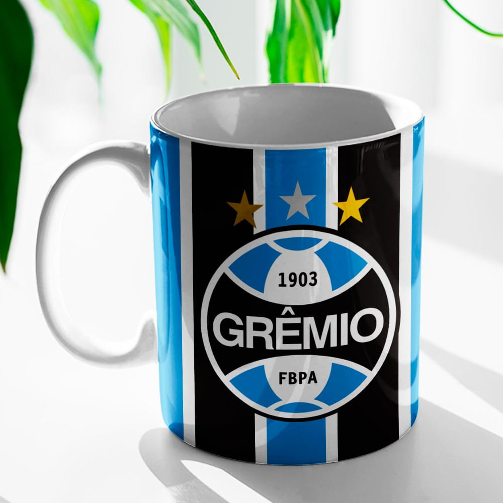 Caneca em Porcelana Grêmio Bicampeão da América 330ml Sude Presentes