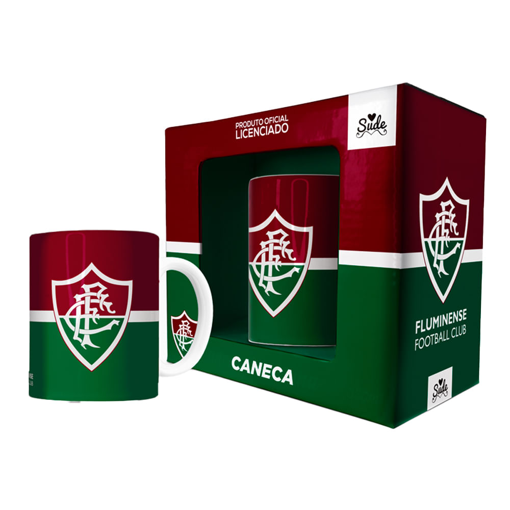 Caneca em Porcelana Fluminense FC 330ml Sude Presentes