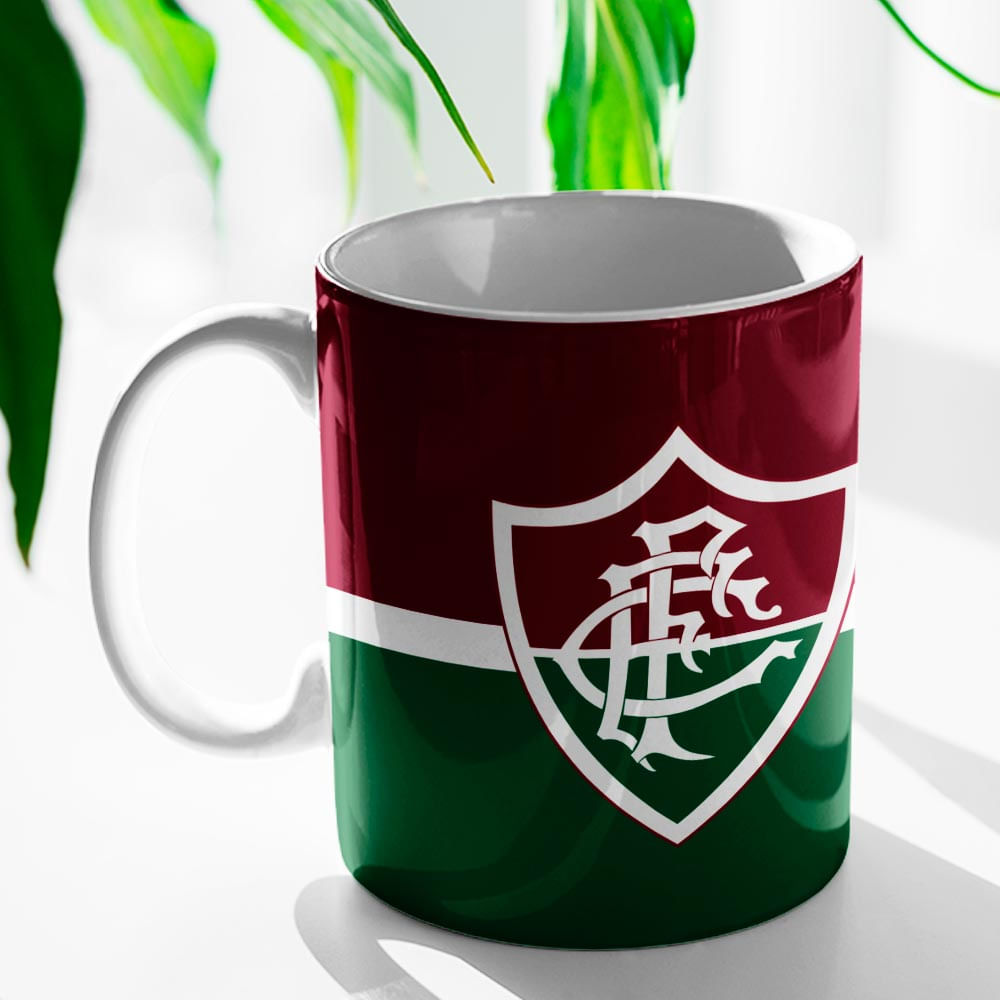 Caneca em Porcelana Fluminense FC 330ml Sude Presentes