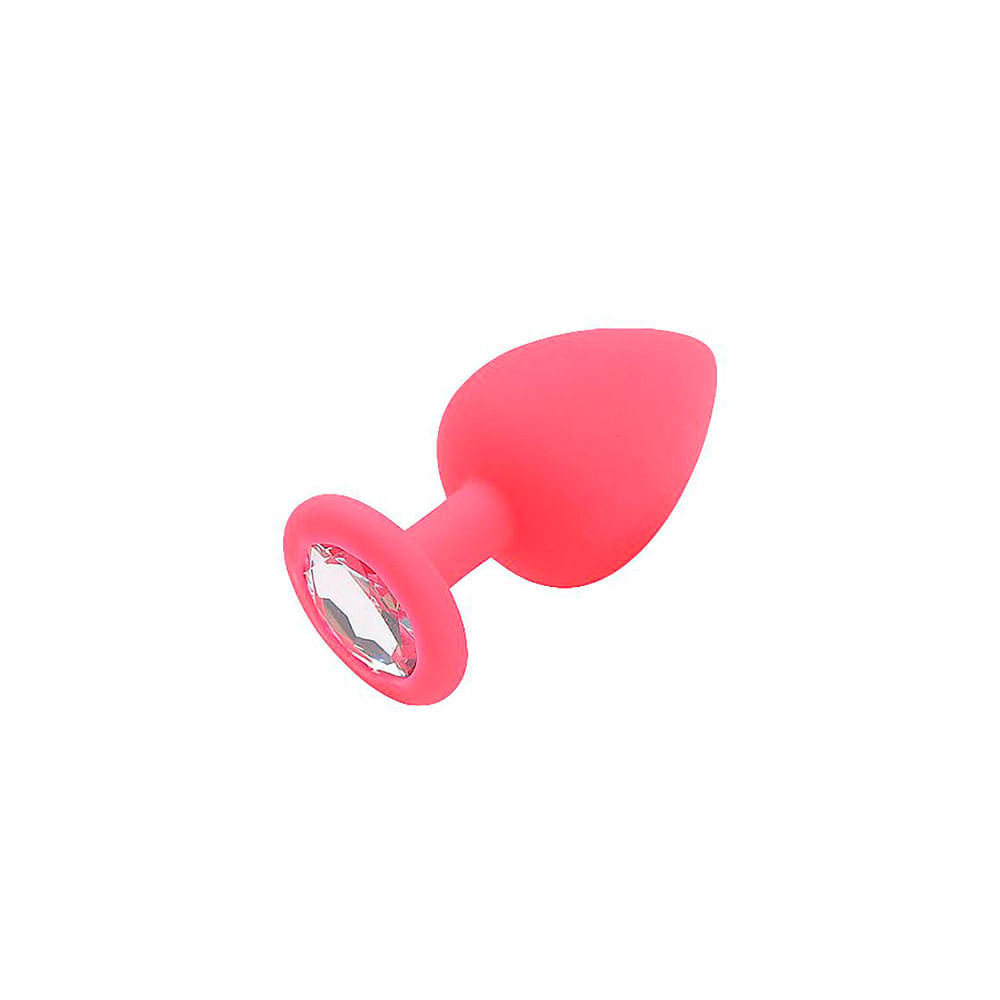 Plug Anal Redondo em Silicone com Pedra Sexy Import Plug Anal Redondo em Silicone com Pedra Sexy Import