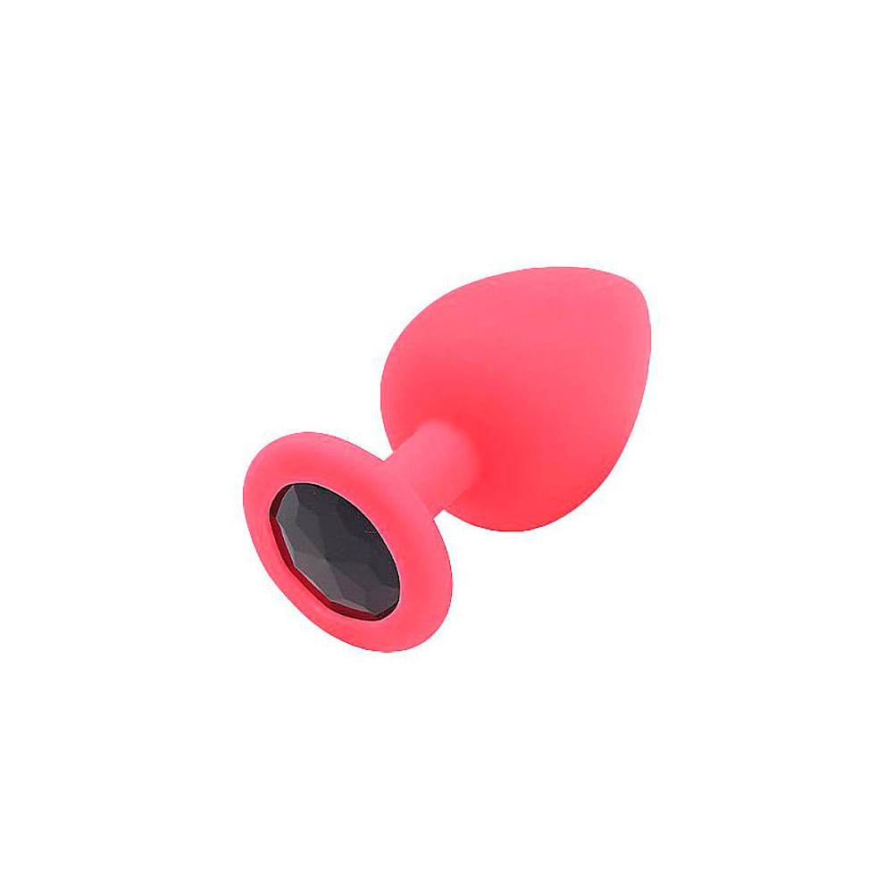 Plug Anal Redondo em Silicone com Pedra Sexy Import
