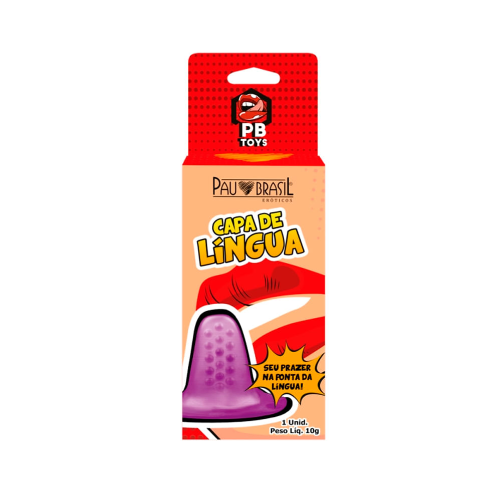 Capa de Língua em Silicone com Saliências Massageadoras Pau Brasil