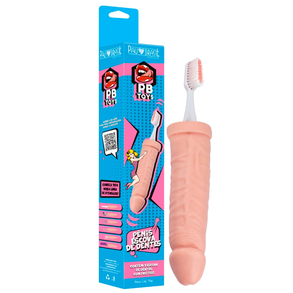 Escova de Dente em Formato de Pênis Pau Brasil Escova de Dente em Formato de Pênis Pau Brasil