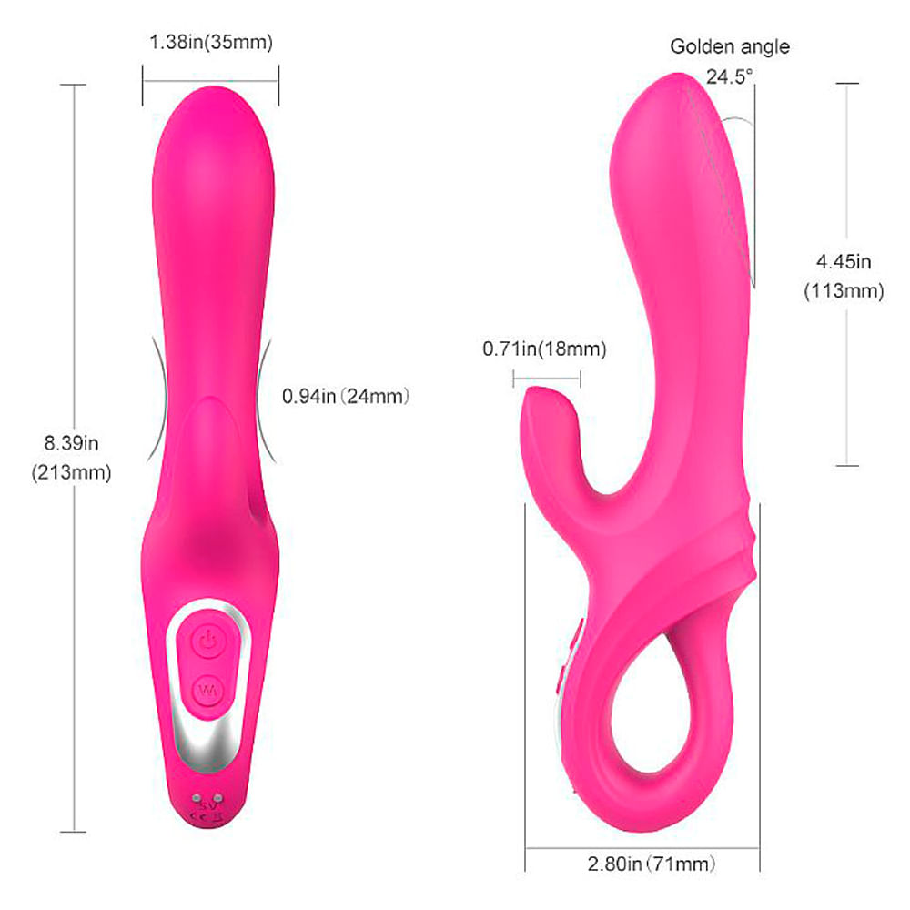 S-hande Daggers Vibrador de Ponto G e Clitóris com 9 Modos de Vibração Sexy Import