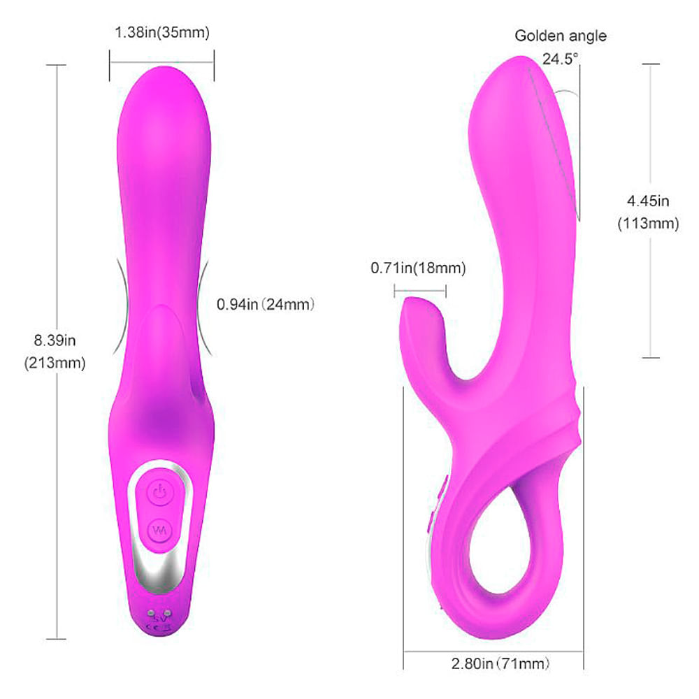 S-hande Daggers Vibrador de Ponto G e Clitóris com 9 Modos de Vibração Sexy Import