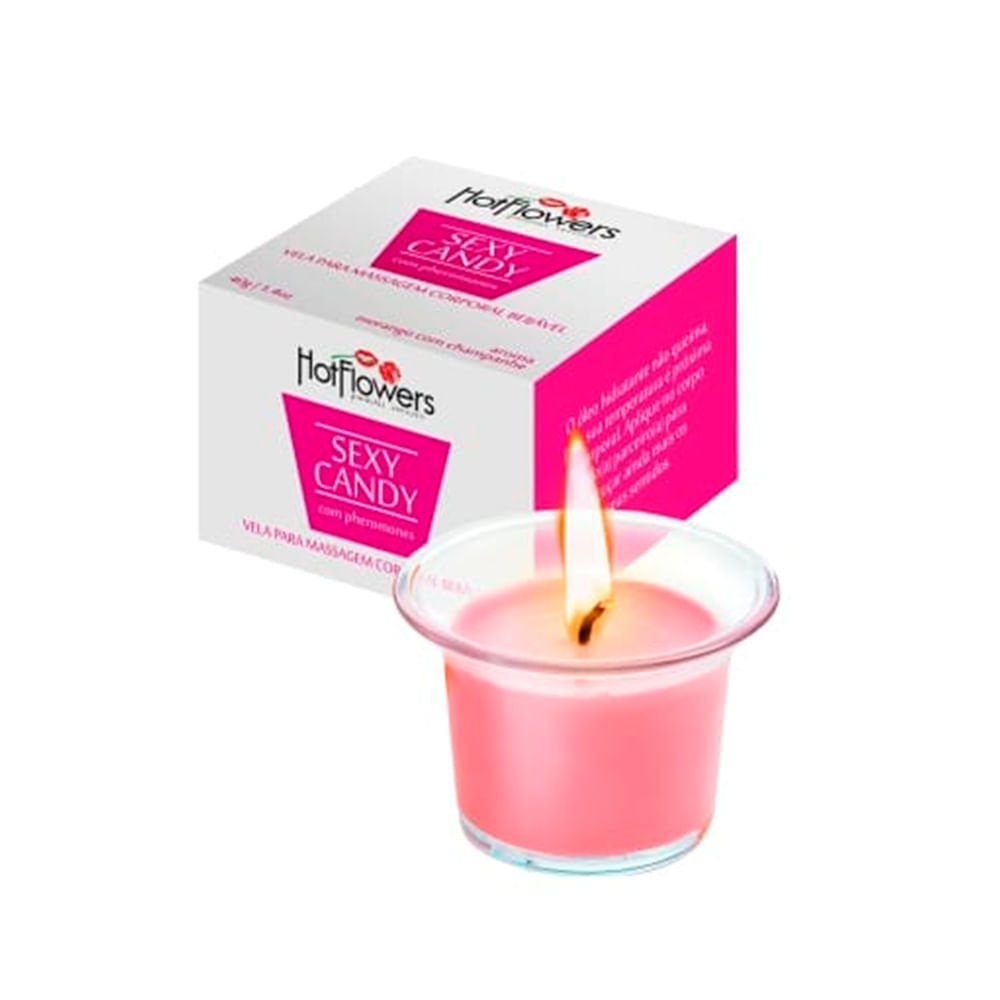 Sexy Candy Morango com Champanhe 40gr Hot Flowers - MelHot