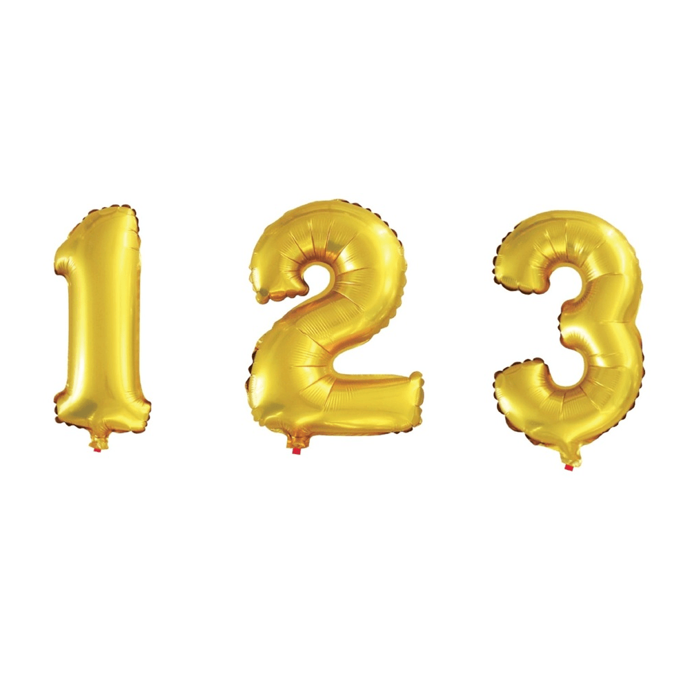 Balão Número 16 Polegadas Dourado 40 cm Gala Embalagens