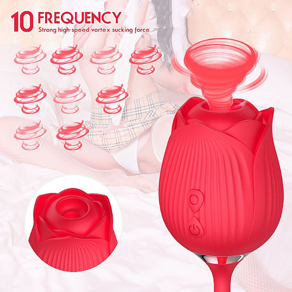 Flower Vibrador de Ponto G e Clitóris com Vai e Vem e 7 Modos de Vibração Sexy Import