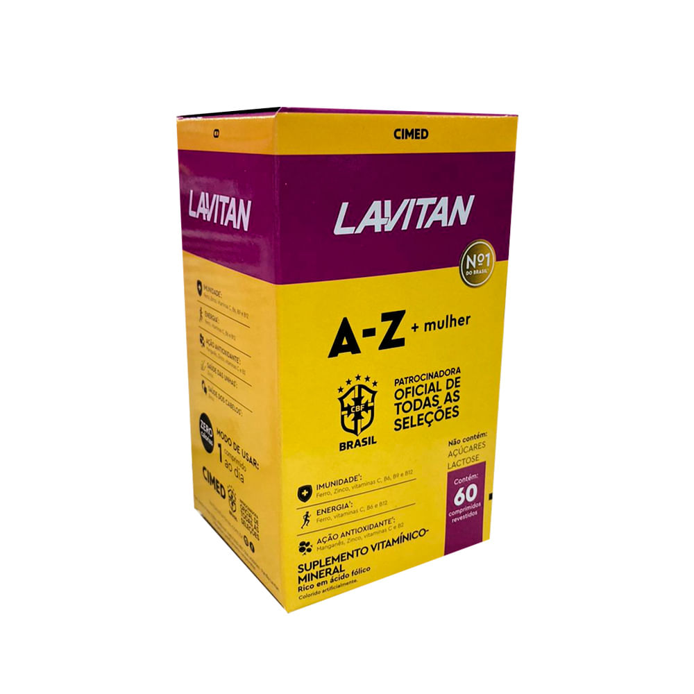 Lavitan Vitaminas A-Z Mulher Suplemento Vitamínico Mineral com 60 Comprimidos Cimed