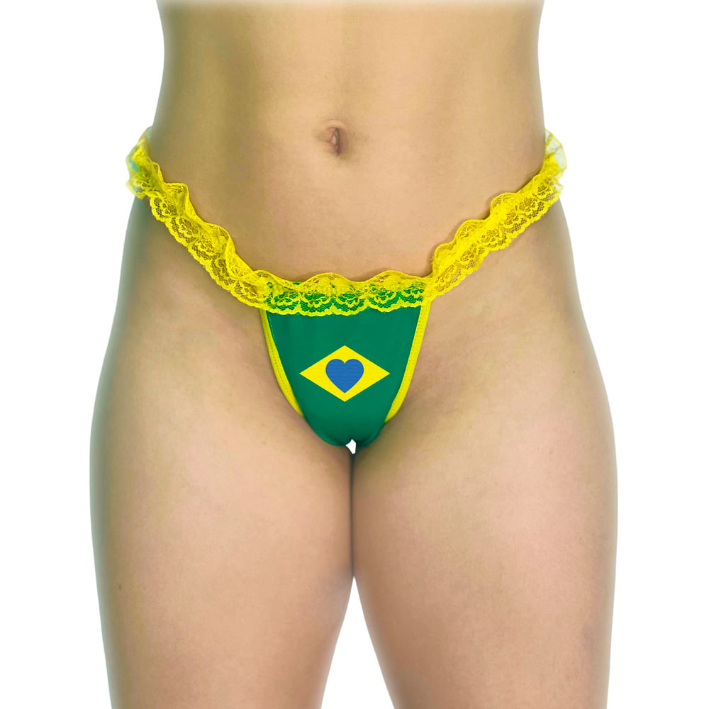 Tanga Fio Brasil com Babado Pimenta Sexy