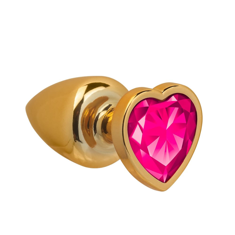 Plug Anal em Formato de Coração 6,5cm X 2,5 cm Gold Linha Unique La Pimienta Plug Anal em Formato de Coração 6,5cm X 2,5 cm Gold Linha Unique La Pimienta