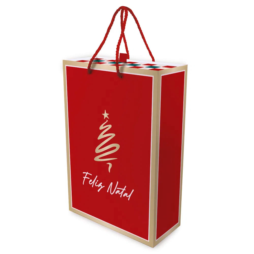 Caixa Luva com Alça para Presente de Natal Louvre Cromus Caixa Luva com Alça para Presente de Natal Louvre Cromus
