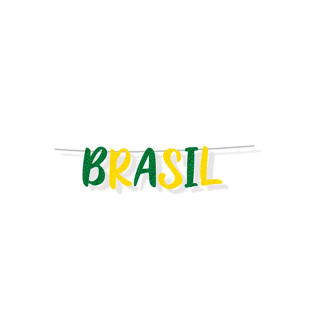 Faixa Barderolas Decorativa Brasil 180x18 cm Cromus Faixa Barderolas Decorativa Brasil 180x18 cm Cromus