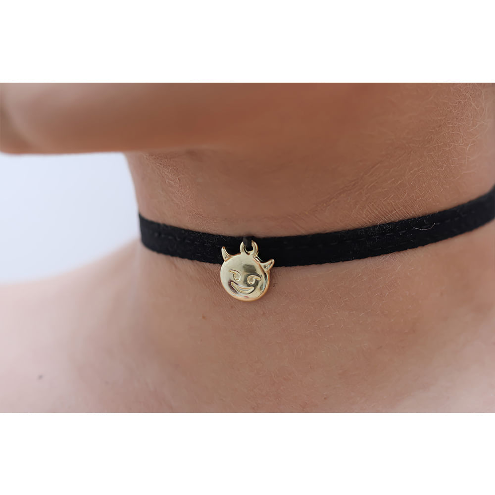 Calcinha Fetiche "Atenção!!! Chupe Antes de Usar!" com Chocker Tallyta Moda Apimentada