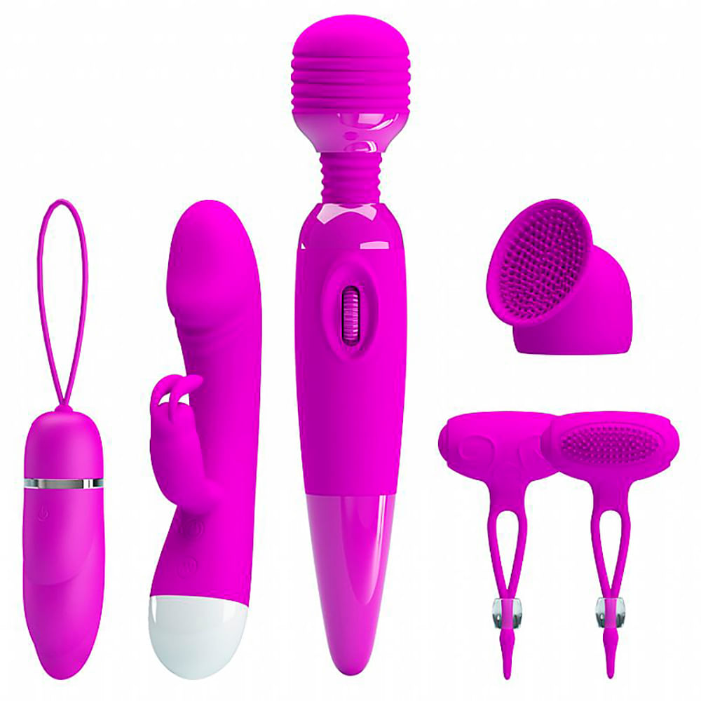Pretty Love Purple Desire Kit Feminino Vibrador Ponto G e Clitóris Sexy Import Pretty Love Purple Desire Kit Feminino Vibrador Ponto G e Clitóris Sexy Import