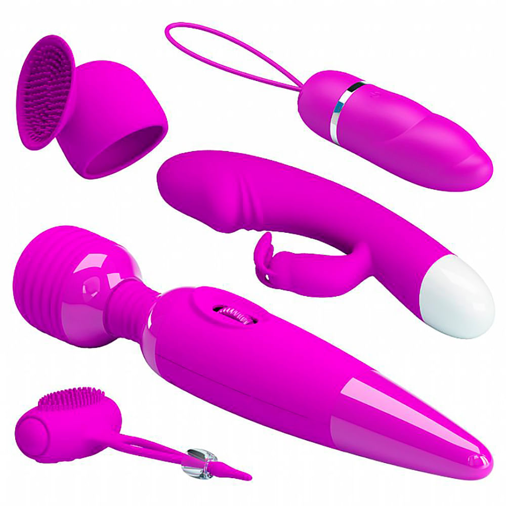 Pretty Love Purple Desire Kit Feminino Vibrador Ponto G e Clitóris Sexy Import
