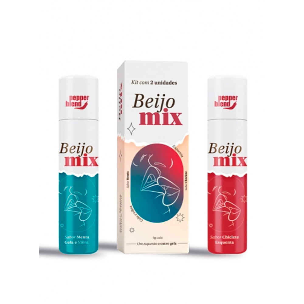 Kit Beijo Mix Gela, Vibra e Esquenta 14g Pepper Blend - Beijo Mix Gela e Vibra, Esquenta 14gr Pepper Blend Kit Beijo Mix Gela, Vibra e Esquenta 14g Pepper Blend - Beijo Mix Gela e Vibra, Esquenta 14gr Pepper Blend