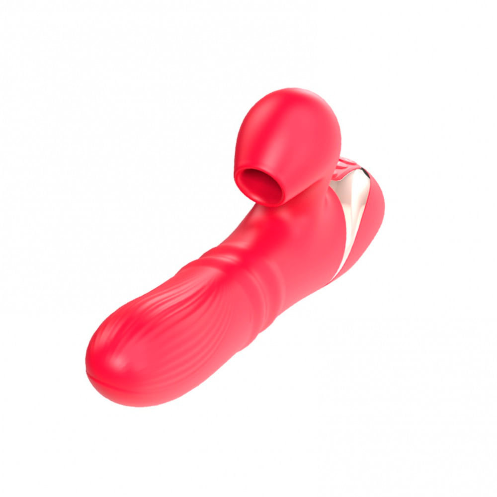 Super Sliding Vibrador Vai e Vem com 3 Modos de Vibração e Sucção Vip Mix