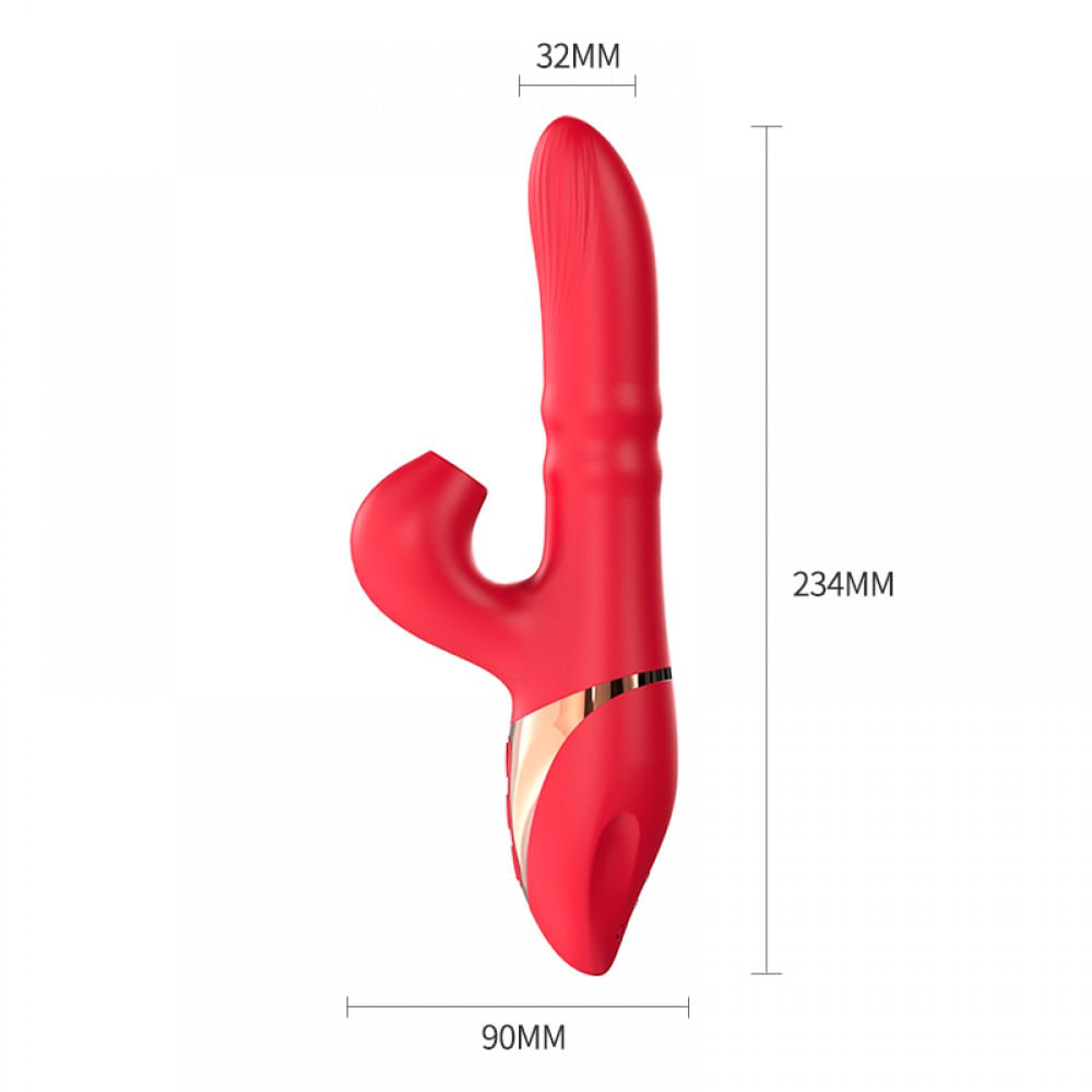 Super Sliding Vibrador Vai e Vem com 3 Modos de Vibração e Sucção Vip Mix