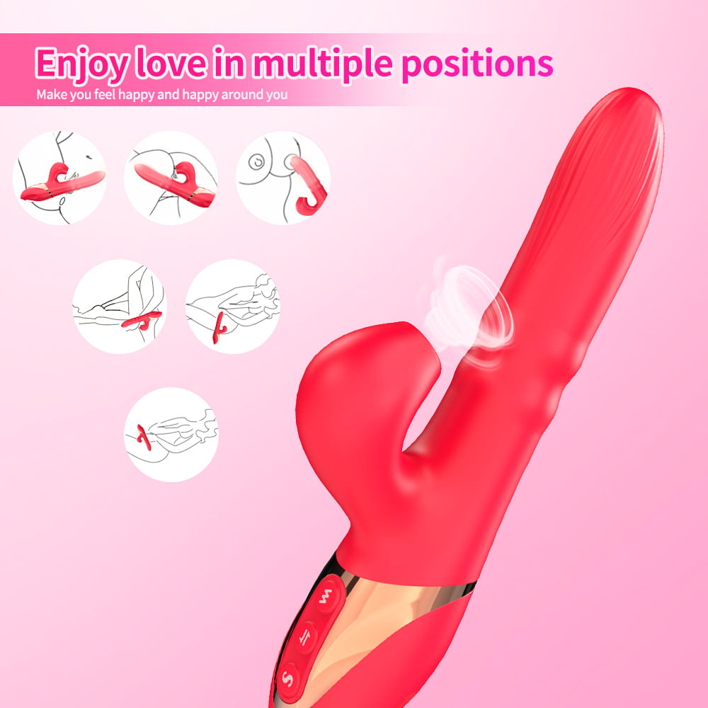 Super Sliding Vibrador Vai e Vem com 3 Modos de Vibração e Sucção Vip Mix