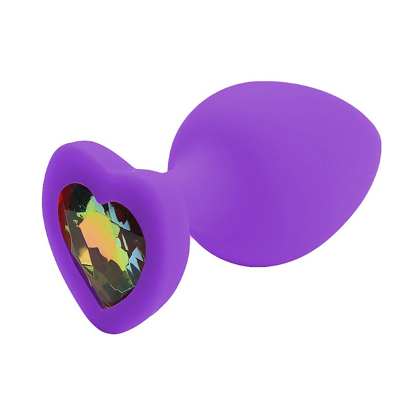 Plug Anal de Coração em Silicone com Pedra Sexy Import Plug Anal de Coração em Silicone com Pedra Sexy Import