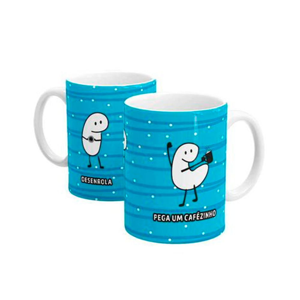 Caneca em Porcelana Desenrola, Bate! Linha Flork Sude Presentes Caneca em Porcelana Desenrola, Bate! Linha Flork Sude Presentes