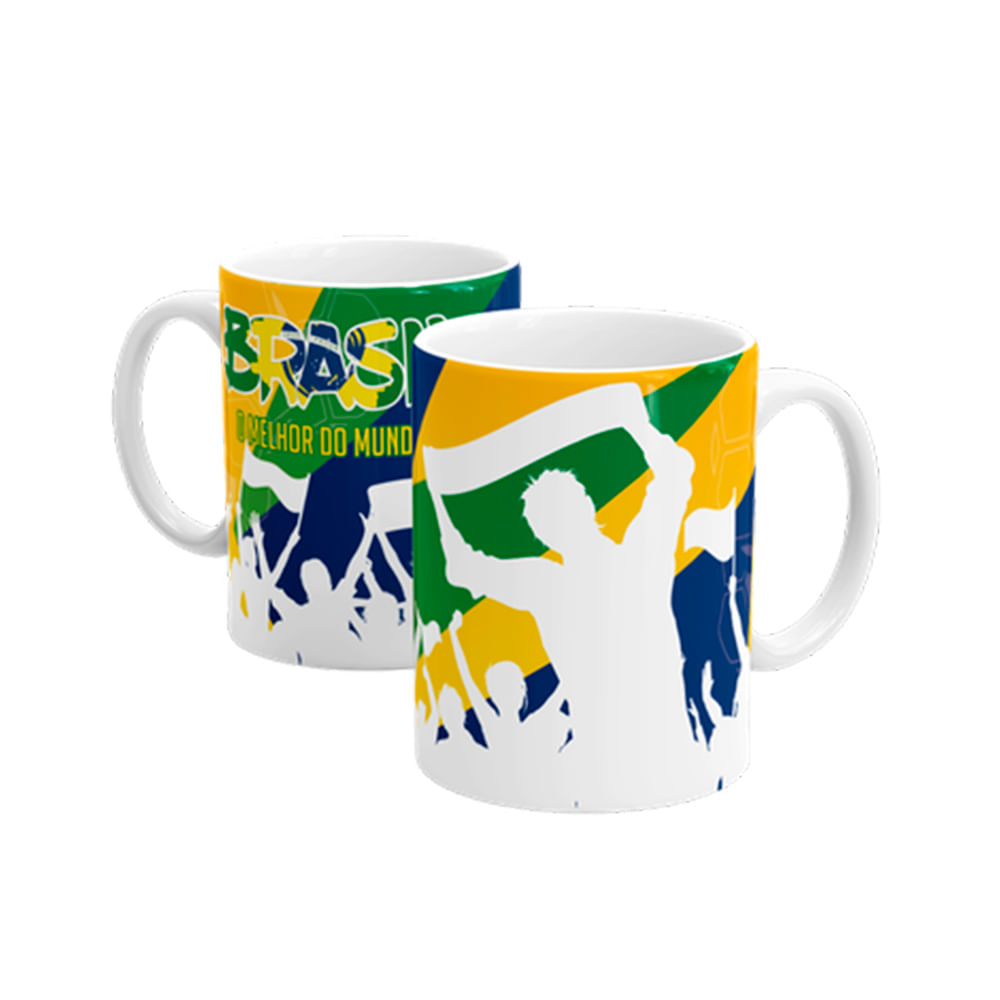 Caneca em Porcelana Brasil O Melhor Do Mundo Linha Copa do Mundo Sude Presentes Caneca em Porcelana Brasil O Melhor Do Mundo Linha Copa do Mundo Sude Presentes