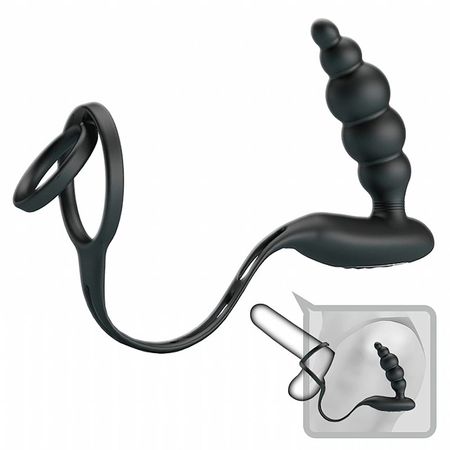 Pretty Love Master Hunter Kit Masculino com Plug Anal e Anel e Capa Peniana Sexy Import