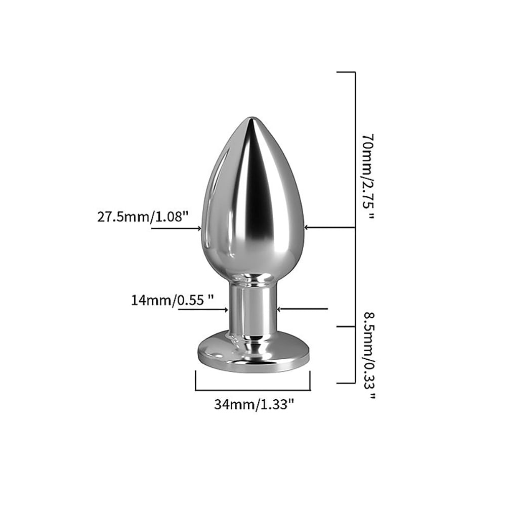 Plug Anal de Aço com 10 Modos de Vibração e Controle Remoto via Wireless Sexy Import