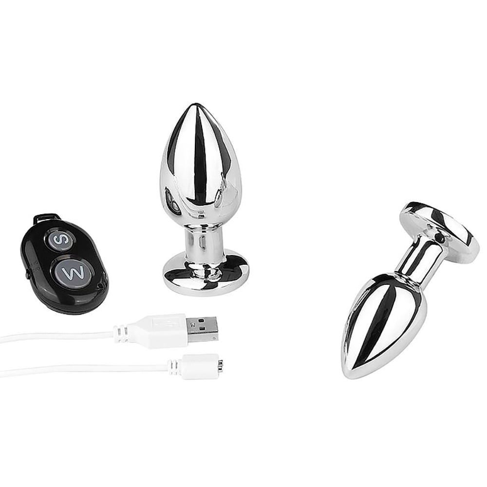 Plug Anal de Aço com 10 Modos de Vibração e Controle Remoto via Wireless Sexy Import