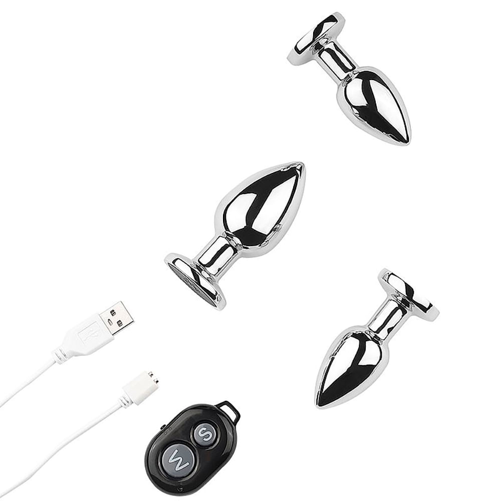 Plug Anal de Aço com 10 Modos de Vibração e Controle Remoto via Wireless Sexy Import