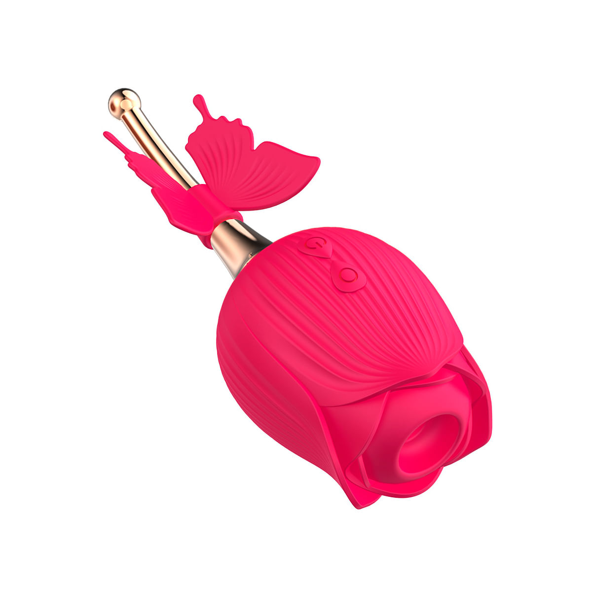 Estimulador de Clitoris em Formato de Rosa com 10 Modos de Vibração e Pulsação Vip Mix