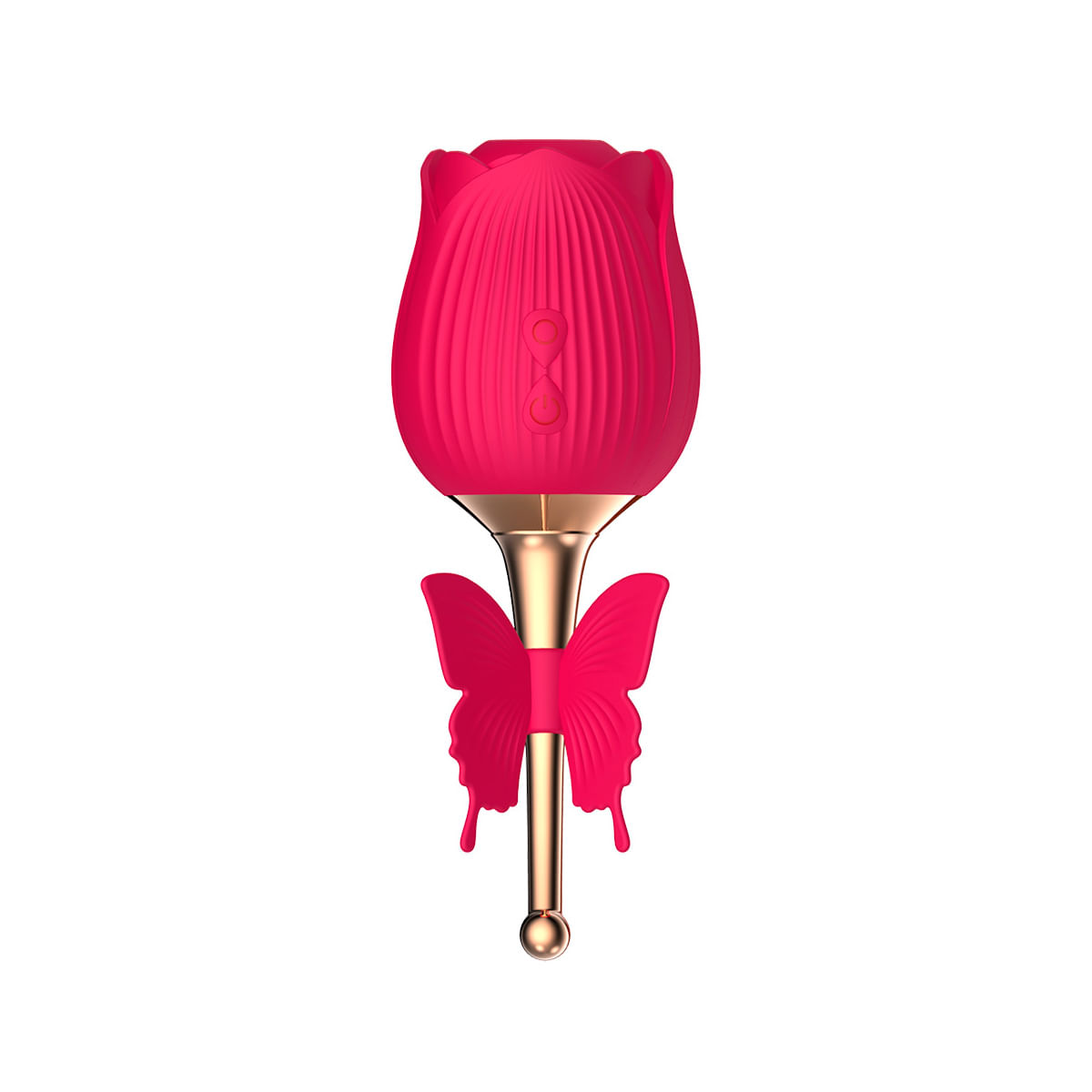 Estimulador de Clitoris em Formato de Rosa com 10 Modos de Vibração e Pulsação Vip Mix